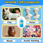 3.4FL OZ Air Dry Clay Glaze, High Gloss Varnish, Protective Sealant to Prevent Cracking & Scratching While Providing a Gloss Glaze Effect - for Ceramics, Wood, Acrylic Painting and Crafts (Gloss)