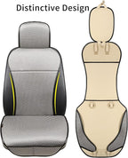 Auto Newer Luxury Breathable Car Seat Cover Fit Four Seasons, Universal Front of Car Seat Cushions, Bottom Seat Covers of Full Wrapped Edge,Universal Fit for 95% Cars,SUV,Pickup,Van(Grey，2PCS)