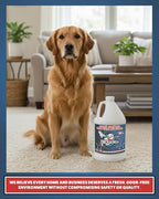 Unchained Urine Stain & Odor Remover – Cleaner for Dog & Cat, Pet Odor Eliminator on Carpet & Furniture, Industrial Strength Urine & Feces Neutralizer, Sweet Breeze – 1Gallon