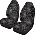 ELEQIN Cobweb Front Car Seat Covers 2pcs, Gothic Automotive Seat Covers Car Accessories Universal Size Fit for Most Cars,SUVs&Trucks&Vans