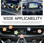 WZP 6PCS Car Air Vent Clips, Daisy Flower Vent Decor, Flower Air Freshener Auto Clips, Cute Flower Car Accessories for Women and Girls