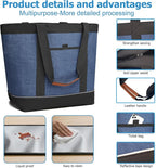 Insulated Cooler Bag Leakproof Thermal Insulation Collapsible Cooler Tote with Zippered, Reusable Cooler Bags