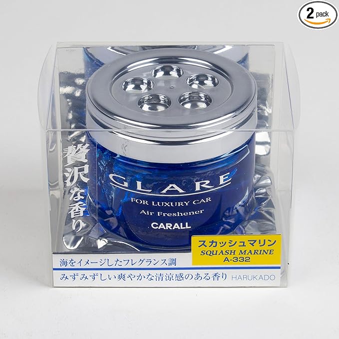 Glare Marine Squash Car Air Freshener Clear Blue x 2