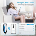 COMFIER Back Massager with Heat, App Control Vibration Massage Seat Cushion, 10 Motors & 3 Heat Levels Chair Massager Pad, Gifts for Mom,Dad Home Office Use,Black