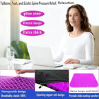 Plus Size Gel Seat Cushion for Long Sitting, Extra Large and Thick, Seat Cushion for Back, Hip, Sciatica, Tailbone Pain Relief, Use for The Office, Wheelchair, Car, Recliner, Truck.(Rose red)