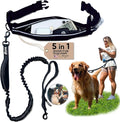 Bond Dog Running Leash Hands Free with Pouch, Hands Free Leash for Large Dogs, Pet Lead Running Belt for Walking & Canicross Belt, Includes Waist Jogging Fanny Pack & Pet Car Seat Belt Safety