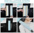 JUSTTOP 2-Pack Universal Car Shoulder Strap Pads Cover for A More Comfortable Driving, Shoulder Strap Covers Harness Pad for Car Interior Accessories(Cyan)
