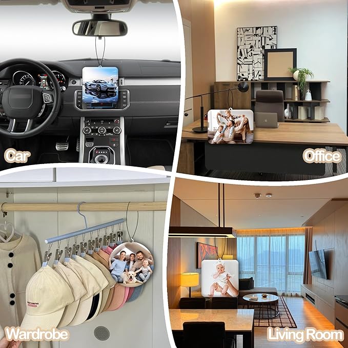 10-1000 Pcs Custom Air Fresheners with Picture - Double Sided Personalized Car Air Freshener with Photo & Logo, Hanging Auto Accessories & Custom Gifts for Branding Business Events (Horizontal)