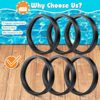6 Pcs Pool Cleaner All Purpose Tire Replacement Part Compatible with Polaris 280 360 380, TR35P, TR36P, C11 C-11, C11 Replacement Tire for Pool Cleaner