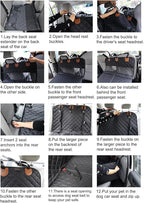 Paw Jamboree Large Dog Car Seat Cover for Back Seat Half Dog Hammock for Car for Large Dogs