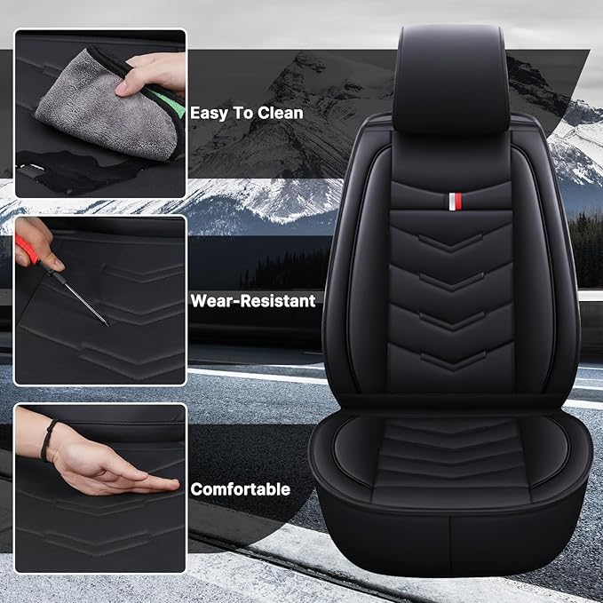 Car Seat Cover 8 Seats for Hyundai Palisade 2020-2025, Durable Wear Resistant Waterproof Sport Seat Covers,Breathable No Odor Premium Leather Vehicle Seat Covers. (Standard,Black)