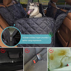 Dog Car Seat Cover for Back Seat | Mesh Window & Safety Belt | 100% Waterproof Dog Hammock for Safe Travel with Side Door Protectors | Non-Slip, Scratchproof Pet Rear Seat Cover for Car, SUV,Truck
