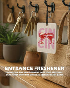 Vintage Beach Bar Cologne Car Air Freshener 4 Pcs, Preppy Coastal Beachy Hanging Air Freshener for Cars Bathroom Dorm Books Decor, Retro Beach Accessories Gifts for Women Girls