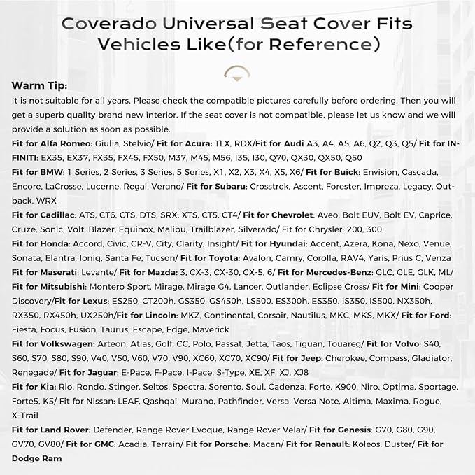 Coverado Seat Covers for Cars, Front Seat Covers, Luxury Leather Seat Covers, Car Seat Protector Waterproof, Premium Automotive Seat Cover, Universal Car Seat Cushions Fit for Most Cars (Gray&Purple)