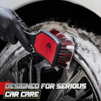 Wheel & Tire Brush Set, 2 Pack Car Wheel Brush & Tire Cleaner Brushes, Soft Bristle Rim Brush and Stiff Tire Scrub Brush, Scratch-Free Wheel Cleaning Kit for Car Detailing, Trucks, SUVs
