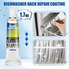 1.7oz Dishwasher Rack Repair Coating, White Dishwasher Vinyl Rack Rust Touch Up Paint Kit, Insulation and Waterproof, High and Low Temperature Resistant