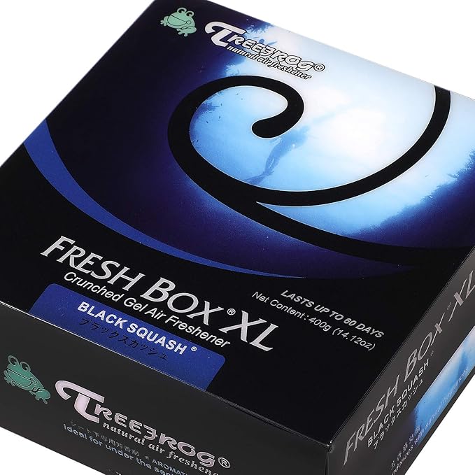 Auto Dynasty Treefrog Xtreme Fresh Box XL Car/Office/Home Air Freshener Deodorizer, Black Squash Scent, 400g