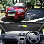 Foldable Windshield Sun Shade, Bonus Steering Wheel Sun Shield to Block UV Rays Keep Your Vehicle Cooler, Easy to Use Car Interior Accessories (59.2"x27.2")