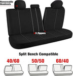 Breathable Premium Car Seat Covers Front Set，3D Air-Mesh Seat Covers for Cars，Comfortable Safety Airbag Compatible，Universal for Most Cars Sedan Truck SUV(Black/Gray)