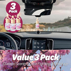 Hanging Air Freshener Car Diffusers - Long Lasting Scent, Odor Eliminator, Home Essentials, Fresh car fragrance diffuser - 3 Pack- Cherry Blossom