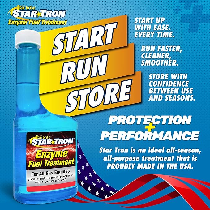 STAR BRITE Star Tron Enzyme Fuel Treatment - Concentrated Formula 32 Fl. Oz. – Treats up to 512 Gallons - Fuel Stabilizer & Treatment, Gasoline Stabilizer, Star Tron Marine Enzyme Fuel Treatment