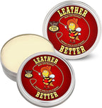 Leather Better Natural Leather Furniture Conditioner - for Boots, Shoes, Purses, Car Seats, Jackets, and Couches/Restore Moisture and Prevent Cracking / 10.04 oz
