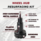 Wheel Hub Cleaning Tool Set, Wheel Stud Cleaner, Wheel Hub Resurfacing Kit, 5 Cleaning Heads, Wheel hub Cleaning for Passenger Cars and Trucks