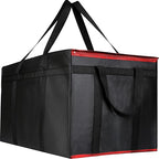 2 Pack XXXL Insulated Food Delivery Bag Black Red Cooler Bags Keep Food Warm Catering Therma for doordash Catering Cooler Bags Keep Food Warm Catering Therma Catering Shopper hot XXXL