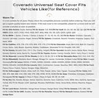 Coverado Car Seat Covers Full Set, Seat Covers for Cars, Front Seat Covers and Back Seat Cover Waterproof Leather Automotive Seat Cover, Universal Car Interior Protectors Cushion for Most Cars
