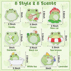 ANGOLIO 8Pcs Frog Cute Car Air Freshener Hanging Car Rearview Mirror Pendant Scent Car Ornaments Kawaii Cute Frog Fresheners Automotive Room Decor Gift for Women Teen Girls