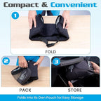 HAPPEGEAR Happeseat Waterproof Car Seat Cover & Protector – Universal Fit Car Seat Towel Cover – Non-Slip Backing, Easy Install & Storage, Machine Washable, Fits Front & Back, Black