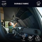 VanEssential Insulated Reflective Blackout Window Cover Designed for Mercedes-Benz NCV3 & VS30 (Van Years 2007 to Current), Front Windshield, Charcoal Gray Reflective