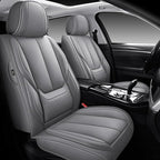 Front Car Seat Covers, Leather Car Seat Covers, Fit for Most Cars SUV and Most Sedan Grey