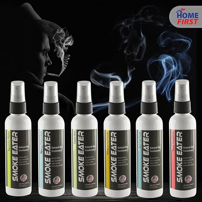 Smoke Eater Odor Eliminator Spray, Fresh Linen, 40 oz — Tea Tree Oil Breaks Down Smoke at the Molecular Level