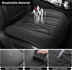 Seat Covers for Cars, Waterproof Seat Covers, Leather Car Seat Covers 2 Pack, Universal Seat Cushion Protector for Most Cars Black