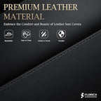 FLORICH Rear Seat Covers Leather Car Seat Covers Waterproof Back Seat Cover Automotive Seat Covers Universal Seat Cushion Protector for Most Cars Trucks SUV-Black&Purple