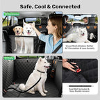 Zanch Heavy-Duty Dog Car Seat Cover, Flat Solid Back Seat Extender for Multi Large Dogs, Hard-Base Supports 450 lb, Waterproof Scratchproof Hammock Protector, Standard for Cars, SUV, Trucks, Orange