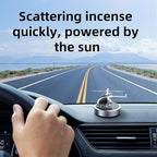 Car Diffuser Quiet & Stylish Helicopter Solar Dashboard Decor Auto-Rotating Air Purifier for Men & Military Enthusiasts Enhance Driving Experience (White)