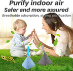 Charcoal Bags Odor Absorber (3x200g) Activated Bamboo Charcoal Air Purifying Bags Charcoal Odor Eliminating Bags for Home & Car Shoes, Closet, Pet -3 PACK