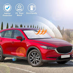 Windshield Sun Shade Custom Fit for 2017-2024 2025 2026 Mazda CX5 CX-5 Accessories Front Window Sunshade Shield Blocker Keeps Car Cool