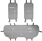FH Group Car Seat Cushion Rear Set Faux Leather Automotive Seat Cushions - Universal Fit, Rear Car Seat Cushion, Car Seat Cushions With Non-slip Silicone Backing for SUV, Sedan, Van Gray