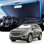 DMJN Windshield Sun Shade for Che-vrolet/Chevy Equinox (2018-2026), Car Sunshade for Front Windshield [100% Efficient Block UV & Scorching Sun] UPF50+ Heat Block - Protect Interior & Keep Cooler