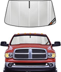 Windshield Sun Shade for Ram 2500/3500 2002-2009. Full Coverage Rearview Mirror Shade for Ultimate Protection