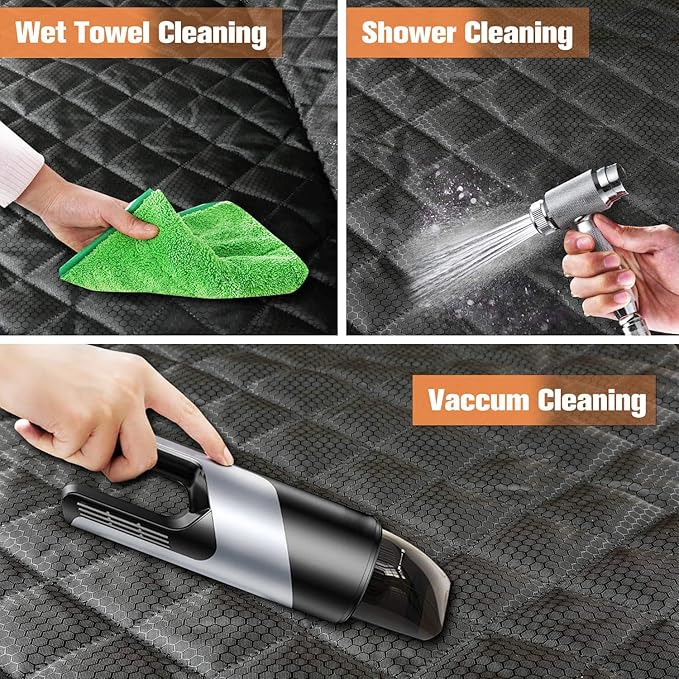 PETICON Waterproof Scratchproof Pet Bench Seat Covers for Cars, Trucks, SUVs, Nonslip Durable Back Seat Cover for Dogs, Washable Backseat Protection