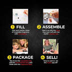Cherry Luxe Hanging Car Air Freshener and Essential Oil Diffusers with Vent Clips - 25-Pack Automobile Aromatherapy Diffuser Bottles - Kit Ideal for Resale, Gifts & Party Favors