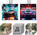 10/20/50/100Pcs Custom Logo Air Freshener for Car Bulk - Wholesale Personalized Car Air Fresheners with Photo Text Business Logo Customized Passenger Princess Car Decor (10 Square)