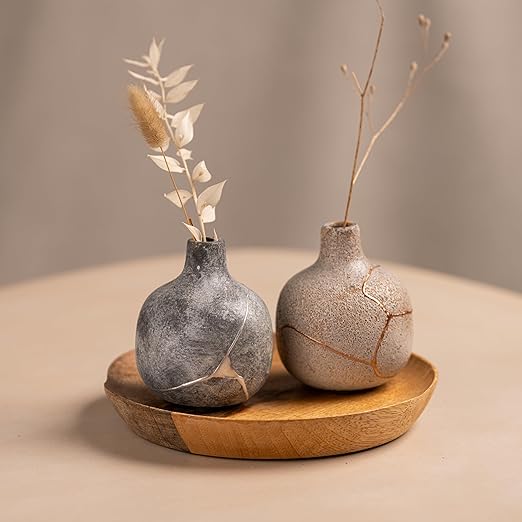 CHIYU Bio Kintsugi Repair kit: Bio Repair Kit - Gold & Silver - Bio Based - Gold Glue - Food Safe - The Most Complete and Durable Kintsugi kit