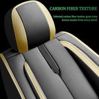 Fit Prius Car Seat Covers for Toyota Prius 2001-2024 2025 2026 -Upgraded Premium Waterproof & Breathable Leather,Airbag Compatible,All-Weather Seat Cushion Protector,Full Set,Black-Beige
