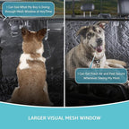 Truck Dog Seat Cover for Pickup Back Seat | Mesh Window & Seat Belt | 100% Waterproof Dog Hammock for Car Safe Travel with Side Door Protectors | Non-Slip, Scratchproof Pet Rear Seat Cover