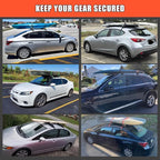 MeeFar Universal Car Soft Roof Rack Pads Luggage Carrier Rack for Kayak Surfboard SUP Canoe Include 2 Heavy Duty Tie Down Straps, 2 Tie Down Rope, 2 Quick Loop Strap